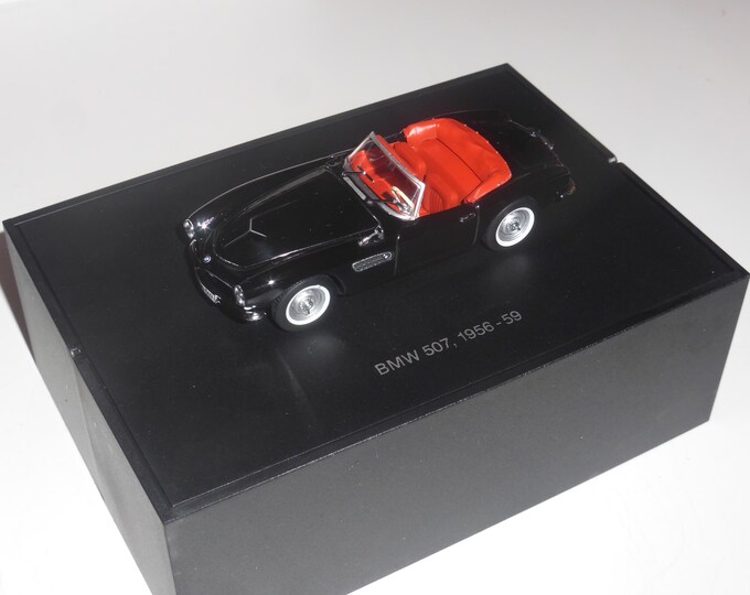 BMW 507 Spyder 1956-1959 promotional Minichamps 1:43 diecast for BMW black with red interiors