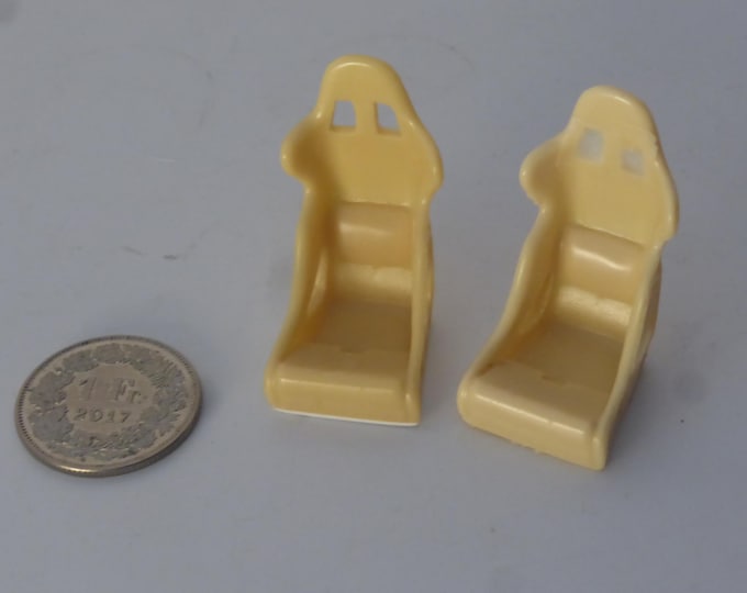 1:24 racing seats (2 pieces) for rally, sports, GT and touring cars of the 80-90s etc