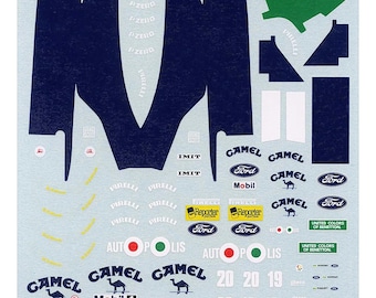1:43 waterslide serigraphed decals Benetton Ford B190b USA GP 1991 Moreno/Piquet Tameo TMK139