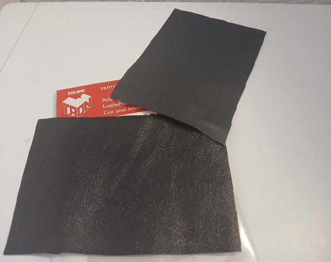 leather effect sheets to cut for 1:43 models upholstery (seats, dashboards, panels etc) black and dark grey Tron production SP103C