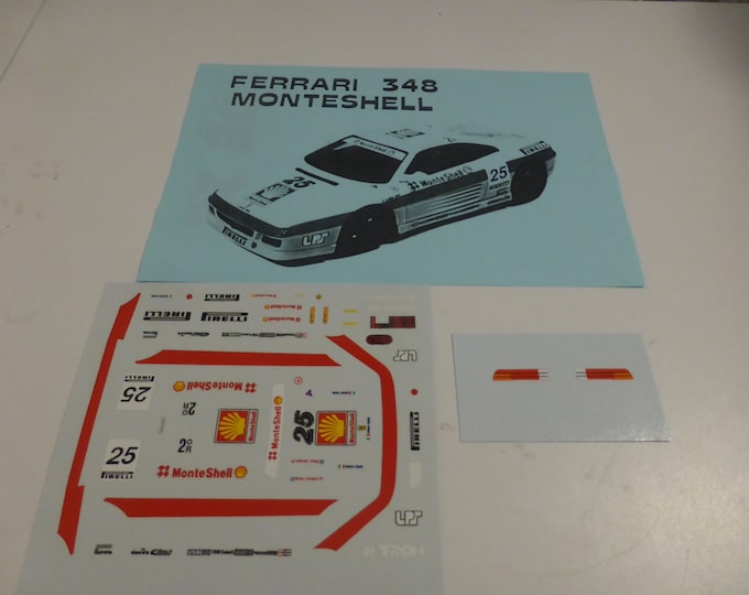 1:43 decals for Ferrari 348 GT Competizione Monteshell Italian GT Championship 1993 O.Larrauri Tron DE35