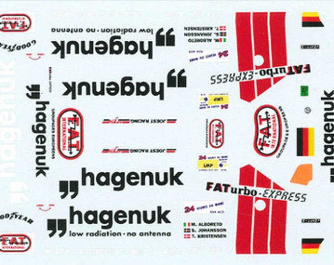 high quality 1:24 decals sheet TWR Porsche WSC Le Mans 1997 #7 winner Le Mans Miniatures DCA124018