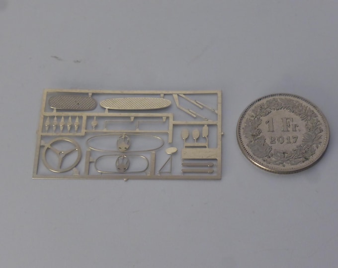 1:43 photoetched set for Maserati Sports cars of the 50-60s (grilles, hooks, mirror, wipers etc)