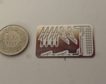 1:43 photoetched windscreen wipers, grille and hood fasteners set
