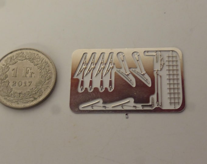 1:43 photoetched windscreen wipers, grille and hood fasteners set