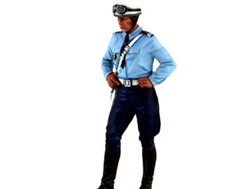 French policeman biker (1975-1980) 1:18 high quality figure Le Mans Miniatures FLM118036-P1