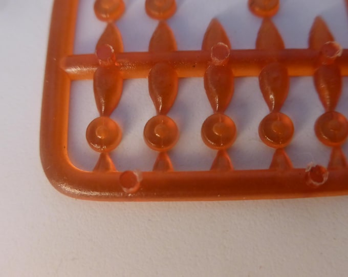 rear plastic lights mm3.0 for Ferrari 330 P3 512BB etc CLEAR ORANGE (8 pieces)