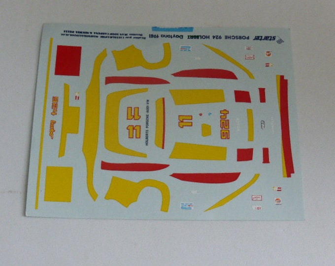 1:43 decals for Porsche 924 Carrera GTR 24h Daytona 1981 #11 Holbert/Mears/Bundy Starter