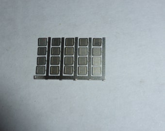 high quality photoetched lights or grilles square mm 2.5x2.5 FLQ2.5 (plain photoetch) for model cars and other models