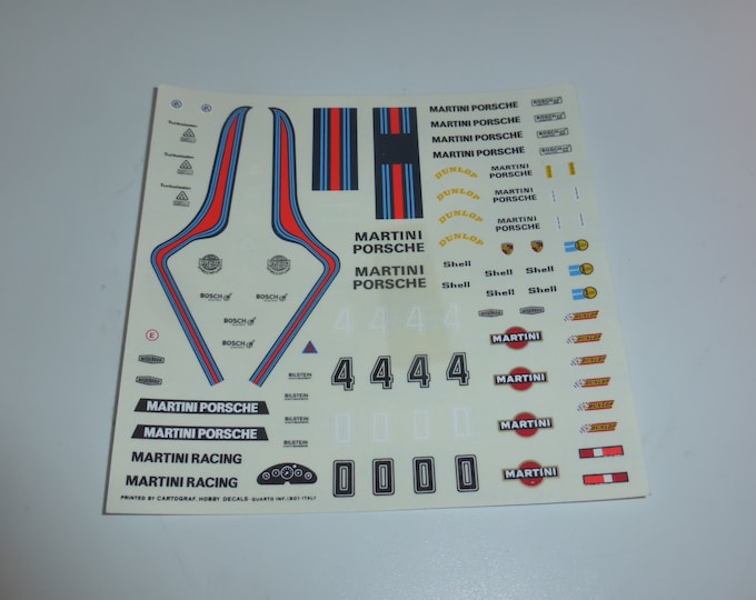 1:43 decals for Porsche 935 Turbo Group 5 Martini Racing works car 1976 season Cartograf