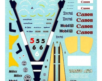 1:43 waterslide serigraphed decals Williams Judd FW12 Brazilian GP 1988 Patrese/Mansell Tameo TMK071