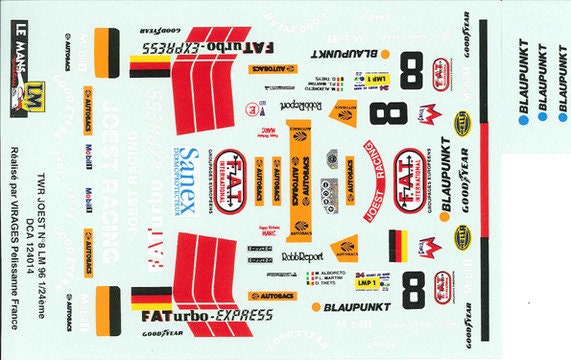 Decal for wheels dashboard,.. for porsche 956-robustelli 1/43 ° 