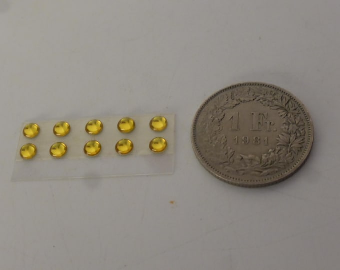 pack of 10 lights for model cars and other models mm 3.5 round YELLOW Remember production