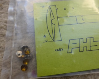 pack of 10 turned aluminium lights + resin drop yellow mm 4.0 Tron PHS18G 1:43