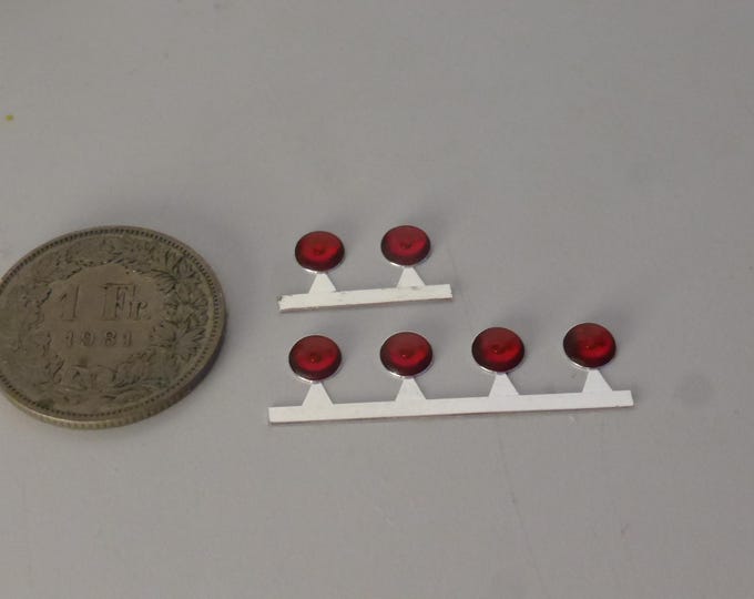 photoetched+resin lights round red mm 5.00 FLFM5 for model cars and other models