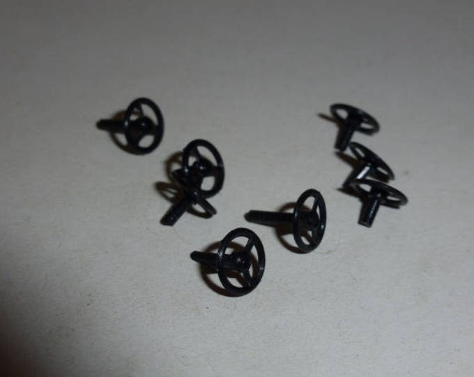 Pack of 8 high quality 1:43 plastic steering wheels mm 7.5 three spokes 43VB