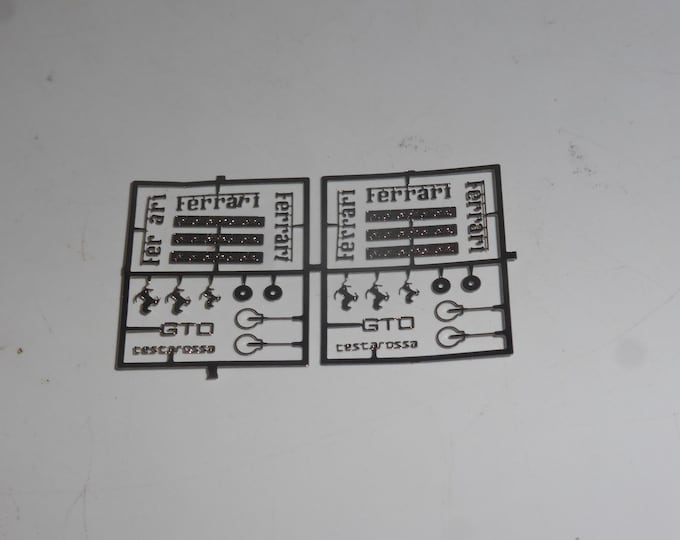 1:24 photoetched sheet with scripts for Ferrari 288GTO Testarossa Pininfarina Robustell R401