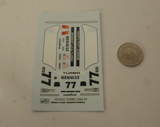 1:43 decals for Renault R5 Turbo IMSA Gtu 1982 #77