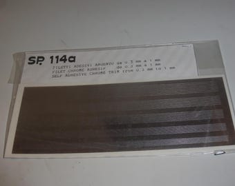 self adhesive chrome trims from 0.3 to 1.0 mm (4 widths) Tron SP114A