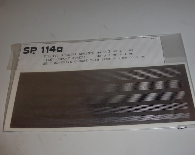 self adhesive chrome trims from 0.3 to 1.0 mm (4 widths) Tron SP114A