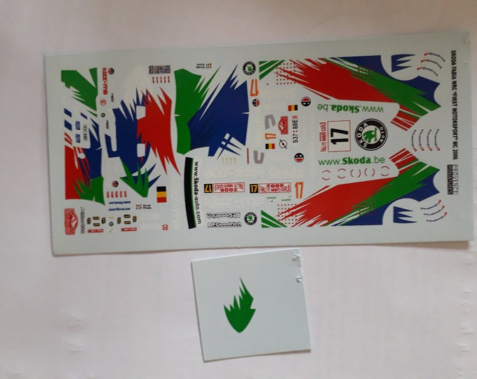 1:43 decals for Skoda Fabia WRC First Motorsport Rally Monte Carlo 2006 #17 Duval Provence Miniatures