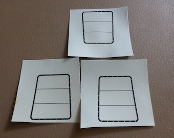 1:43 decals frames for rear window of Ferrari 512BB-LM (pack of 3)