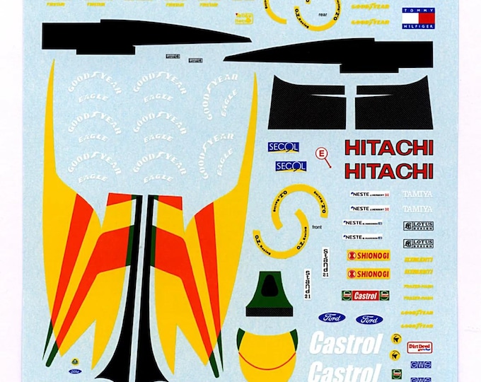 1:43 waterslide serigraphed decalsLotus 107 Italian GP 1992 Herbert/HakkinenTameo TMK157