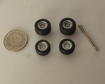 1:43 plastic wheels for Alfa Romeo 33/2 1967 and other Alfa Romeo racing cars of the 60-70s GMW046