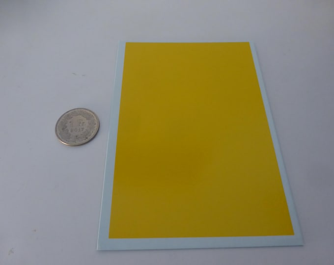 Waterslide decals sheet GLOSS RICH YELLOW colour (cm 11.25x7.65) Interdecal production