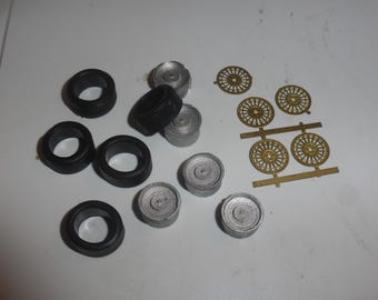 1:43 definition wheel set for WRC Cars such as Clio Williams, Peugeot 206, Lancia Delta Integrale etc. Racing43 RA04