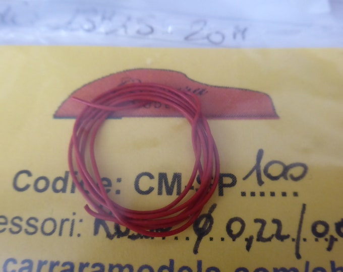 Pack of red cable (mm 0.22/0.45) for engines and superdetailing racing and rally model cars Carrara Models SP100