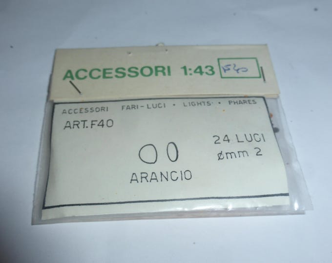 pack of 24 transparent 1:43 scale plastic lights (ORANGE) mm 2.0 FDS 40F