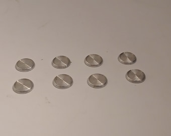 machined aluminium round lights mm 9.85 with inner resin clear colour (at choice) pack of 8 pieces