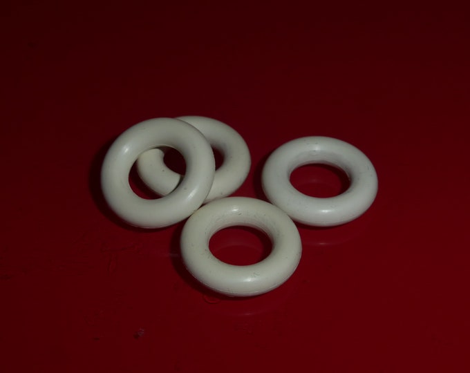 set of 4 tires to restore old 1:43 diecasts (Dinky France series 24/500 etc) - white mm 14.50x3.60 - 3MJA catalogue n.838