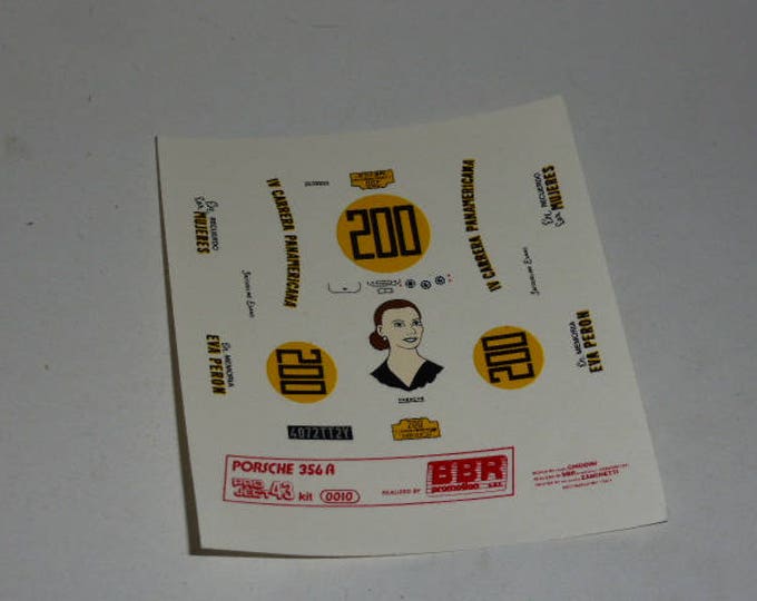 1:43 decals Porsche 356A Carrera Panamericana 1953 #200 Project43-BBR