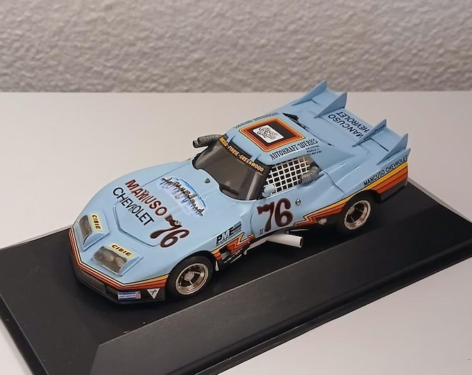 X-AMR Chevrolet Corvette Greenwood Mancuso IMSA Watkins Glen 1977 #76 professionally built white metal 1:43