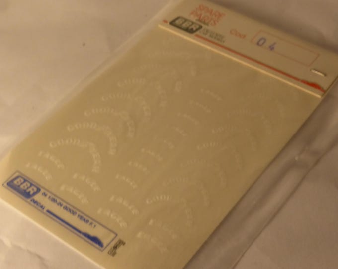 1/24 or 1/20 waterslide decals sheet with Goodyear Eagle markings for racing tires BBR 04