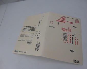 1:87 scale waterslide decals sheet for Austrian and German fire dept and ambulance vehicles Roco 1764