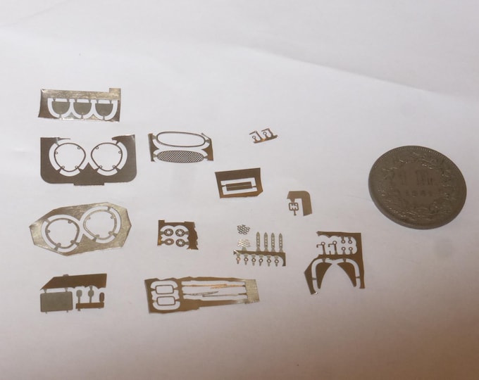 1:43 photoetched upgrade set for Ferrari 250 GTO and other GT cars wipers hooks frames fasteners grilles
