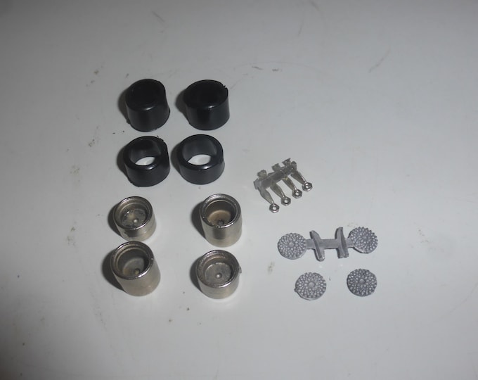 1:43 white metal nikeled BBS wheels (and rubber tires) for racing GT, Silhouette and Touring cars of the 70s FDS production #22/C