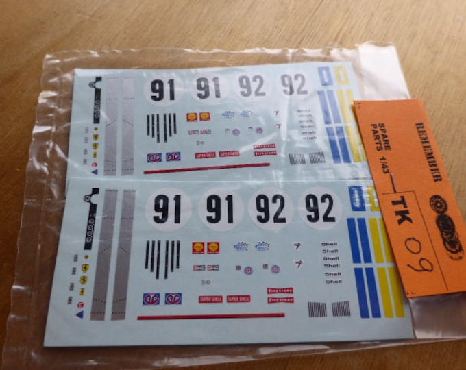 high quality 1:43 decals Ferrari 512S Spyder Watkins Glen 1970 #91/92 Madyero by Remember TK09