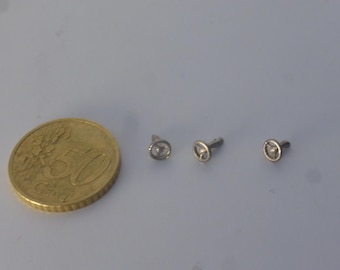 1:43 nikeled white metal small 3-spokes steering wheels (pack of 3 pieces)