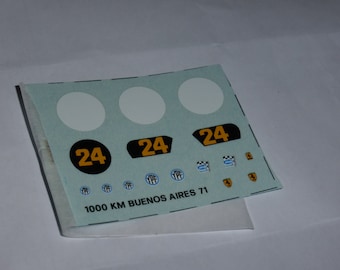 1:43 decals sheet for Ferrari 312 PB 1000km Buenos Aires 1971 #24 Giunti/Merzario Tameo TMK145