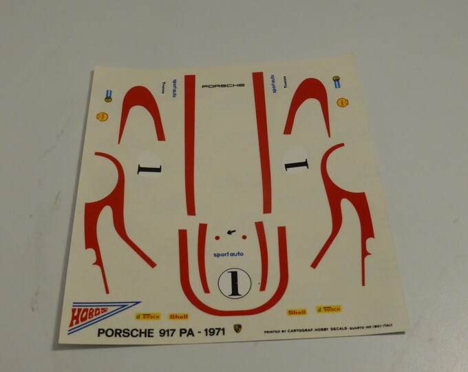 1:43 decals for Porsche 917 PA Spyder Interserie 1971 #1 J.Neuhaus Cartograf
