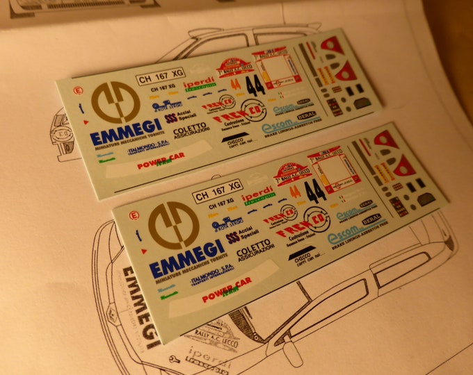 high quality 1:43 decals sheet for Renault Clio RS Gr.N Emmegi Rally Città di Lecco 2003 Bergomi RACING43 RR15