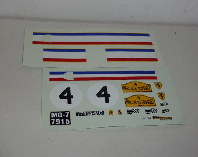 decals for Ferrari 250 GTO Rallye du Touquet 1965 1:18 scale