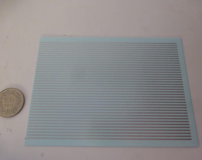 Waterslide decals sheet SILVER stripes (mm 1.00) Interdecal production