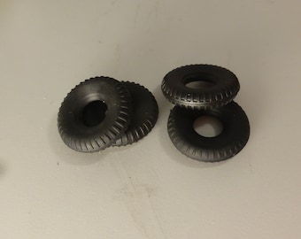 set of 4 tires to restore old 1:43 diecasts (Dinky Berliet 34, Boilot, Willème, Ferrari, Talbot) - black mm 21x4.80 - 3MJA n.839