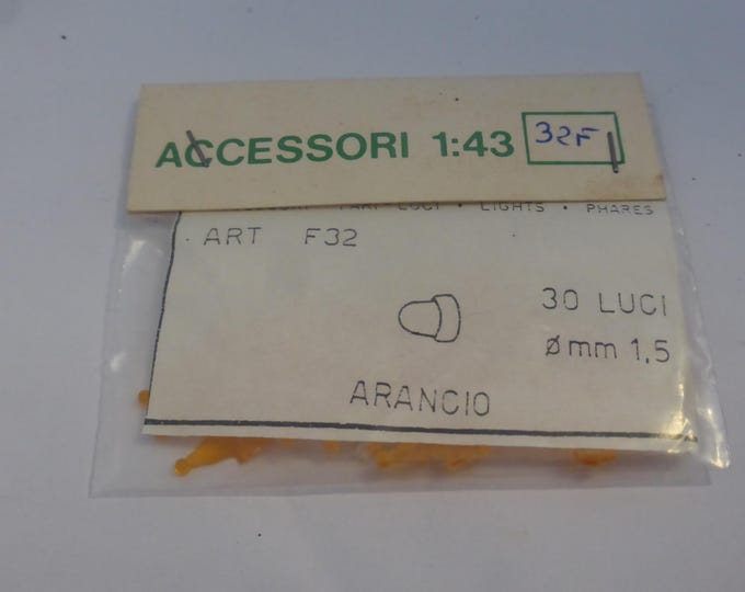 pack of 30 transparent 1:43 scale plastic lights (round, ORANGE) mm 1.5 FDS 32F
