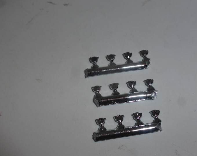 1:43 photo etched three wings wheelspins LHD/RHD (chromed plastic, pack of 12 pcs) Meri P42
